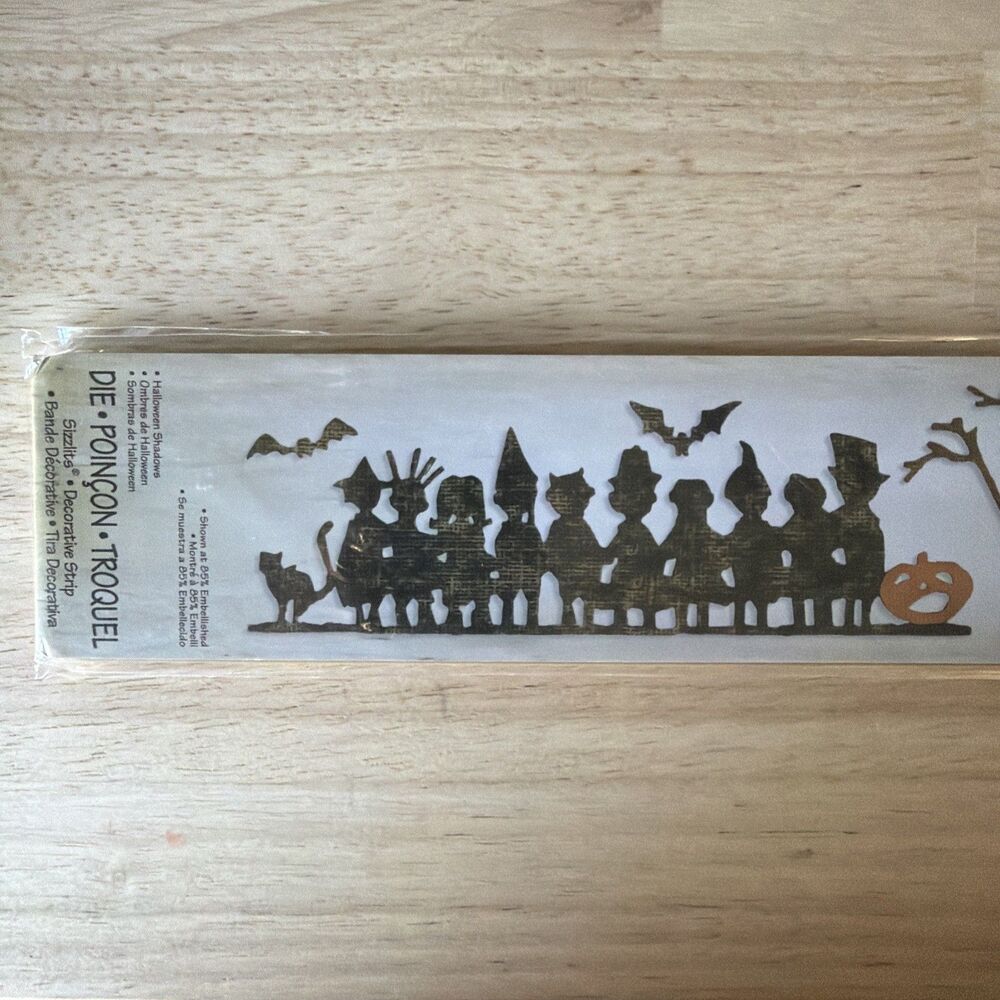 Sizzix Sizzlits Die Decorative Strip HALLOWEEN SHADOWS by Tim Holtz 658253, Rare